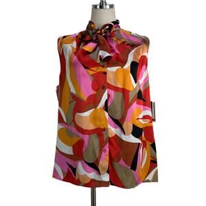 Spenser Jeremy Woman Silk Printed Blouse Sleeveless Top